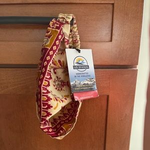 US Sherpa silk headband NWT